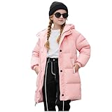 Guqmjde Winterjacke Mädchen Daunenmantel Lang Puffer Jacke Warme...