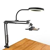 Overhead Stativ Handy mit Ringlicht, Flexibler Tisch Kamera Arm mit Licht,...