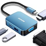 BENFEI USB C HUB 4in1,USB C Multiport-Adapter mit 4K HDMI/ 1080P VGA/ 5Gbps...
