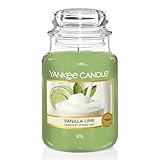 Yankee Candle Duftkerze im Glas (groß) | Vanilla Lime | Brenndauer bis zu...