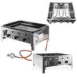 DEMA Gasbräter mit 3 Flammen – Leistungsstarker Gastrobräter für Grill...