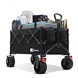 SUNULA Bollerwagen Faltbar Tragkraft 120KG, Klappbarer Handwagen mit...
