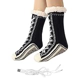 Niesel Beheizbare wiederaufladbare USB-Thermo-Socken, rutschfest, zum...