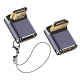 LUIRSAY 2Pcs HDMI Winkelstecker 90 Grad, HDMI 90 Grad Adapter 48Gbps...