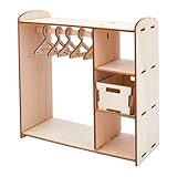 SUPERFINDINGS Zusammengebauter Puppenschrank Aus Holz 18x8x17.8cm...