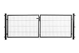 Eider Doppelflügeltor in anthrazit, 300 x 100 cm (B x H) für...