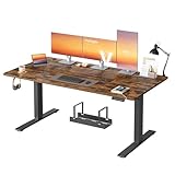 VASAGLE Höhenverstellbarer Schreibtisch, 160 x 80 cm, USB-C-Anschluss,...