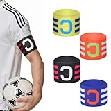 WJIAAA 4 Stück Kapitänsbinde Fussball, Verstellbare Kapitän Armbinden...
