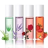 Virellay 4 Pcs Nagelhaut Öl Rose, Erdbeere, Aloe Vera und Lavendel Nail...