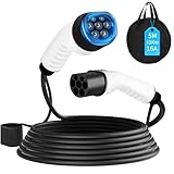 Typ 2 Ladekabel 11kW 5M 16A EV Ladekabel für Elektroauto mit Tragetasche...