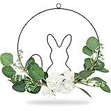 Dumeher Osterkranz, 30cm Metallring mit Hase und Osterei in schwarz...