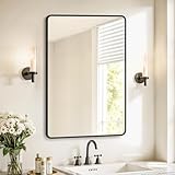 SONGMICS Spiegel für Bad, Wandspiegel, rechteckiger Spiegel,...