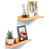 DeinKaufladen.com Bilderleiste Holz Wall Shelf Bambus Wandregal schmal...