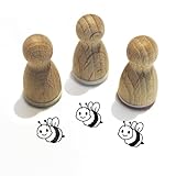Stemplino® Ministempel® - Motiv: Betti Biene F050-12mm Durchmesser -...