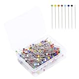 Dreamil 600 Stück Stecknadeln mit Kopf, 38 mm Edelstahl Stecknadeln Glas...
