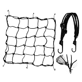 NOLITOY Elastisches Robustes Fahrrad Motorrad Gepäcknetz mit Großem Haken...