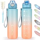 CodiCile Sport Trinkflasche 1L, BPA freie Tritan Wasserflasche mit...