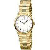 Boccia Damen Analog Quarz Uhr mit Titan Armband 3318-02, Gold