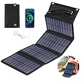 10W Faltbares Solarpanel - Tragbares Solar Ladegerät 5V 2USB Solar Panel...