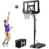 COSTWAY Basketballkorb Outdoor, Basketballständer 135-305 cm...