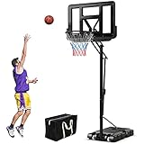 COSTWAY Basketballständer 245-305 cm höhenverstellbar, Basketballkorb mit...