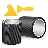 2 Rollen Carbon Folie Auto, 10CM x 6M Einstiegsleisten Schutz Selbstklebend...