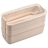 Daelesr 1 Pack Reusable Lunch Bento Boxes, Meal Prep Brotdose mit Besteckr,...