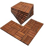 2m² Holzfliesen Terrassenfliesen Holz Fliesen Mosaik 30x30 cm - 22 STK...