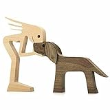 LACKINGONE Holzfiguren Skulptur Ornamente Holz Figur Statue Dekofigur für...