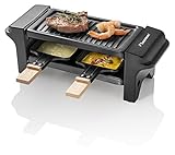 Bestron Raclette für 1 bis 2 Personen, Mini Tischgrill mit zwei...