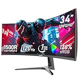 Gawfolk 34 Zoll Ultrawide Curved 120Hz Gaming Computer Monitor 1500R...