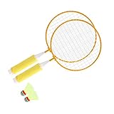 SPYMINNPOO Badminton Schläger Set Großer Netzoberfläche Soft Grip Griff...