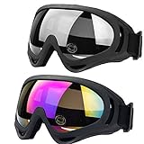 JTENG Motorrad Goggle Motocross skibrille Sportbrille Wind Staubschutz...