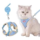 wanheart Katzengeschirr und Leine, ausbruchsicher, verstellbare Katzenleine...