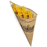 500 Papierspitztüten Pommestüten braun 2-lagig 19cm 125g Pommes -...