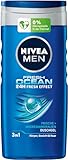 NIVEA MEN Fresh Ocean Duschgel (250 ml), revitalisierende Pflegedusche mit...