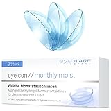 Eye.Con Monthly Moist weiche Monatslinsen – mit UV-Schutz – 3 Hydrogel...