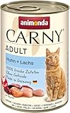 animonda Carny Adult Huhn + Lachs (6 x 400 g), Katzennassfutter für...