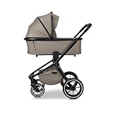 MOON RESEA+ mud, Black, Kombi-Kinderwagen Edition+, mit Wanne und...