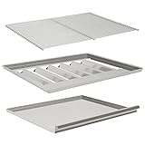 BBQ-Toro Grillrost Set 60 x 48 cm | verchromter Stahl | mit Flammenblech...