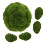 TOPPERFUN 5 Stück Dekorative Mooskugeln Kunstpflanzen mit Künstlichen...