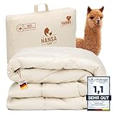 HANSA-FARM | Baby Alpaka Bio-Bettdecke 155 x 220 cm (Füllung 1.700g) -...