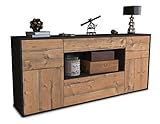 Stil.Zeit Sideboard Johannes, Korpus anthrazit matt, Pinie (180x79x35cm)...