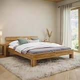 skølm Floki Bett 160x200 cm aus Massivholz – Haupt- oder Gästebett,...