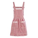 Schürze Damen, Baumwollschürze mit Blumenmuster, 2 Taschen, Wasserdicht...