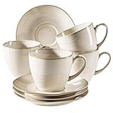 MÄSER Serie Nottingham, Vintage Kaffeetassen Set für 4 Personen,...