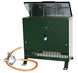 Gewächshausheizung 4kW mit Thermostat und Piezozündung für Wandmontage...