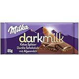 Milka Dark Milk Kakao Splitter 1x 85g I Zartherbe Alpenmilch-Schokolade I...