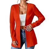 Generisch Blazer Damen Elegant Mantel Einfarbig Revers Sakko Jacke Lässig...