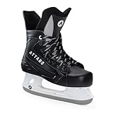 ATTABO Herren-Hockey-Schlittschuhe Schwarz 41 (26,2 cm), Schnürung,...